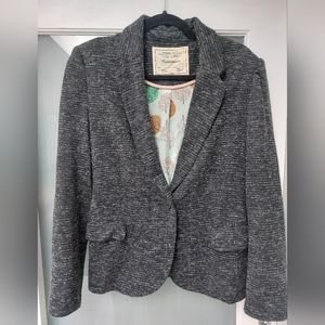 Anthropologie Cartonnier Tweed Knit Blazer Sz M